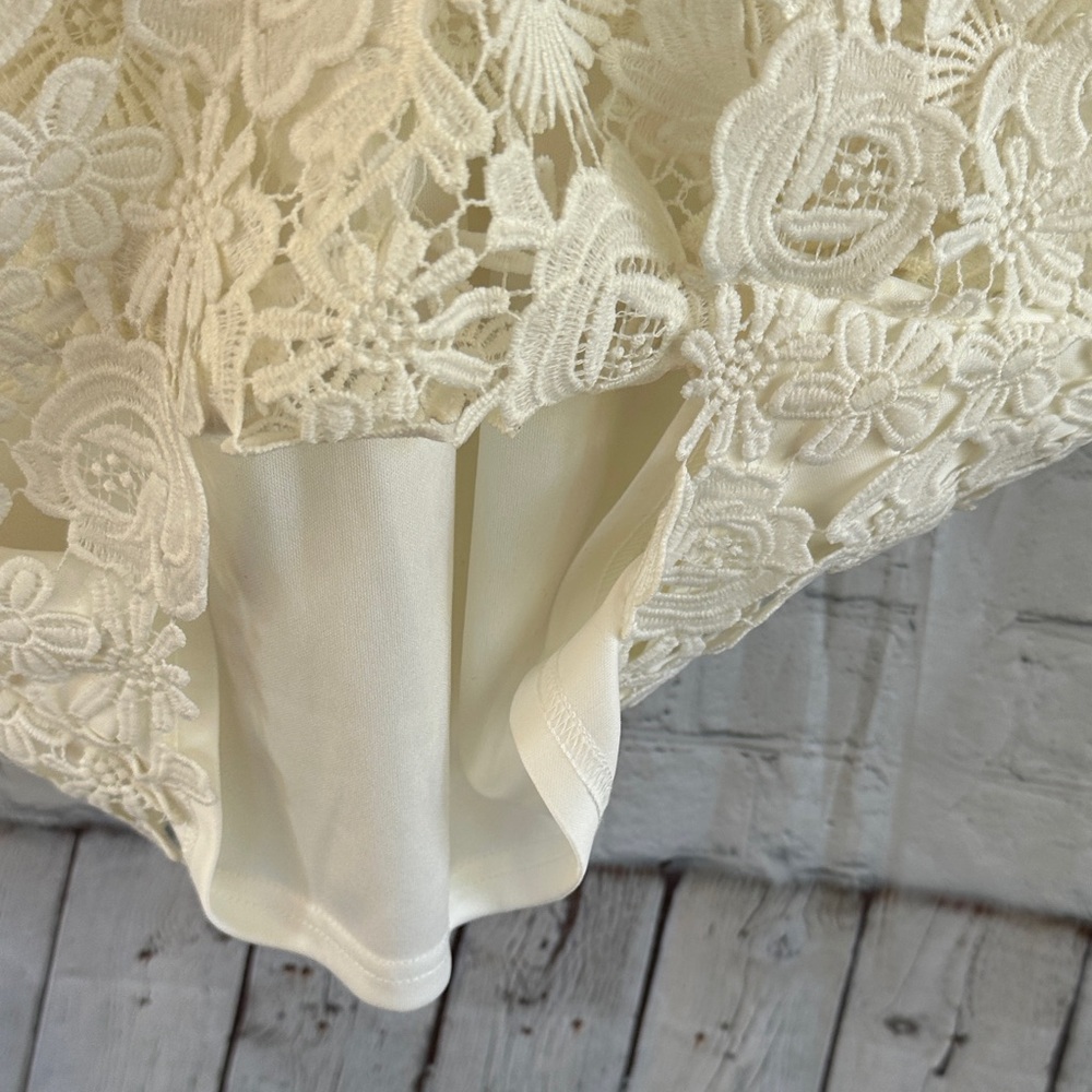 Lulu's White Lace Halter Sheath Dress - Picture 5 of 10